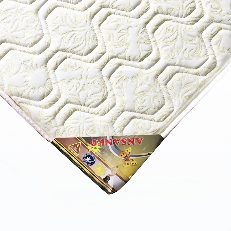 Nệm cao su Ansanko 1m8 gấp 3- Vải gấm Damask cao cấp có chần - Hoa văn màu sắc ngẫu nhiên.