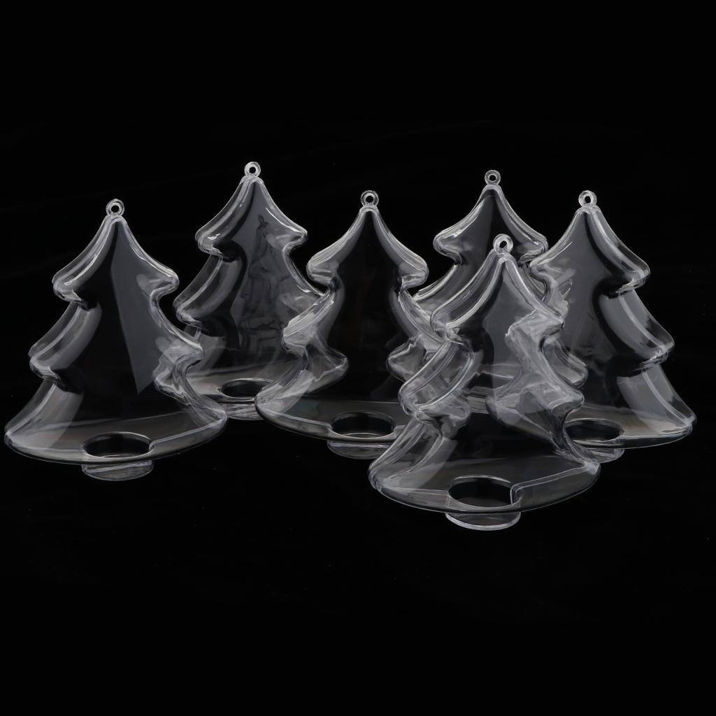 12pcs Acrylic Christmas Tree Candy Box Gift Box Christmas