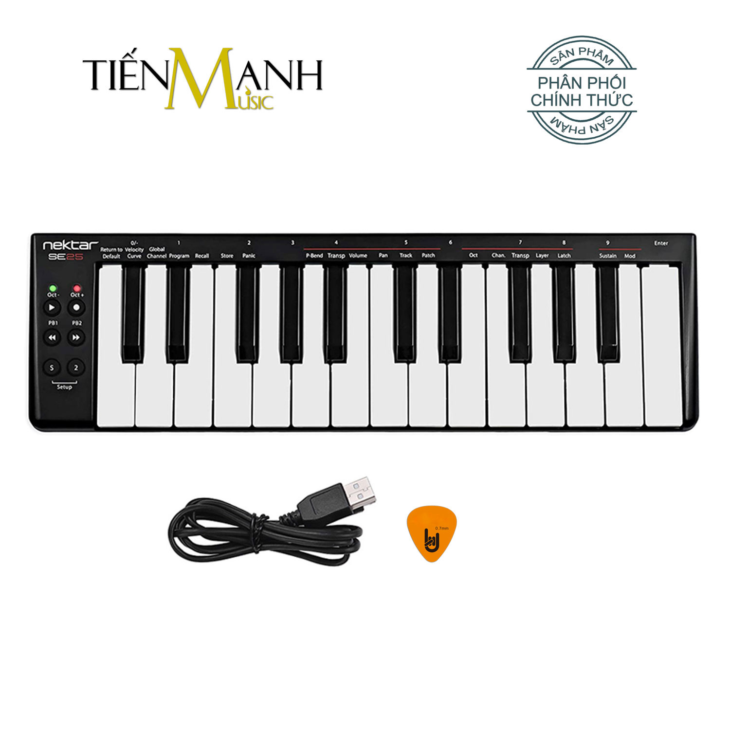 Nektar SE25 Midi Keyboard Controller 25 Phím Cảm ứng lực Bàn phím sáng tác - Sản xuất âm nhạc Producer Hàng Chính Hãng - Kèm Móng Gẩy DreamMaker