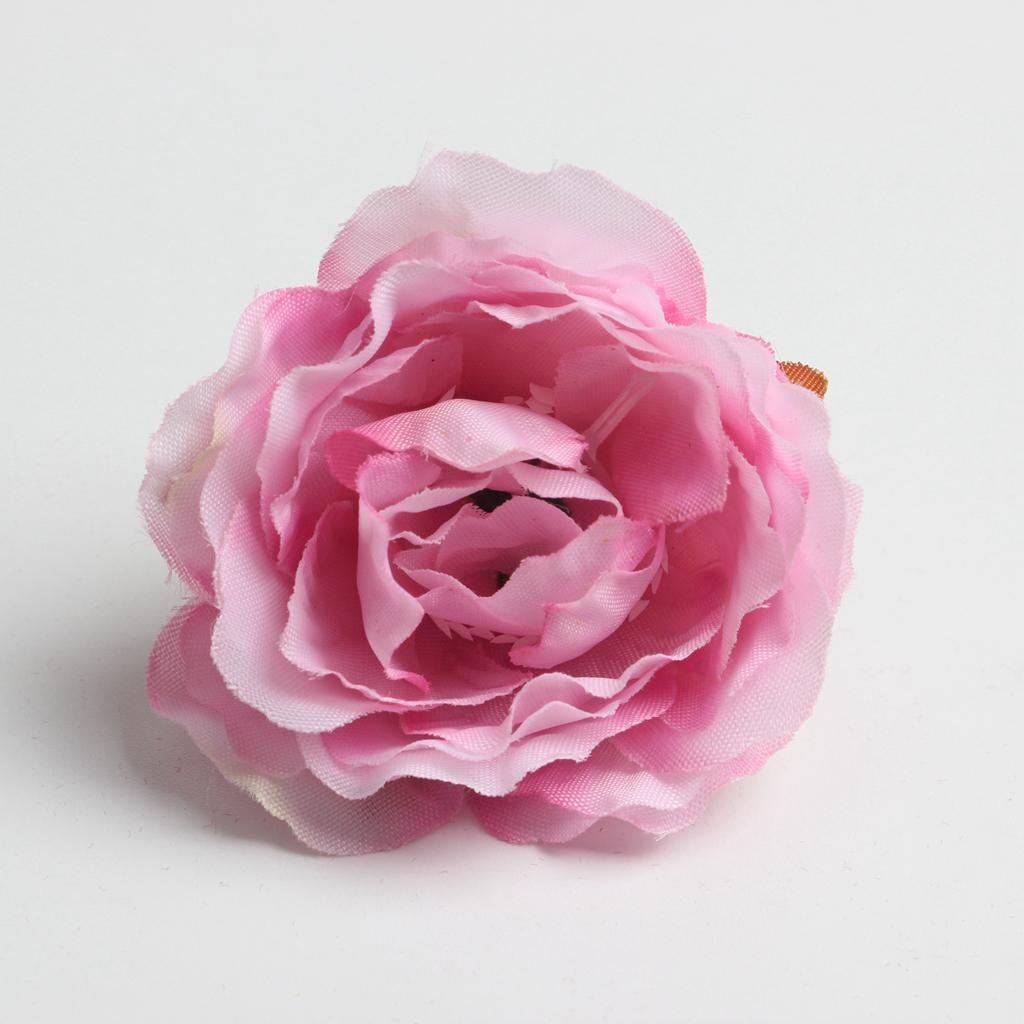 50pcs Artificial Silk Rose Flower Head DIY Wedding Party Decor Pink