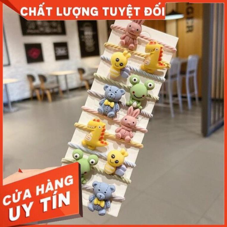 Set 10 Dây Buộc Tóc Cute Siêu Xinh Cho Mẹ và Bé Yêu