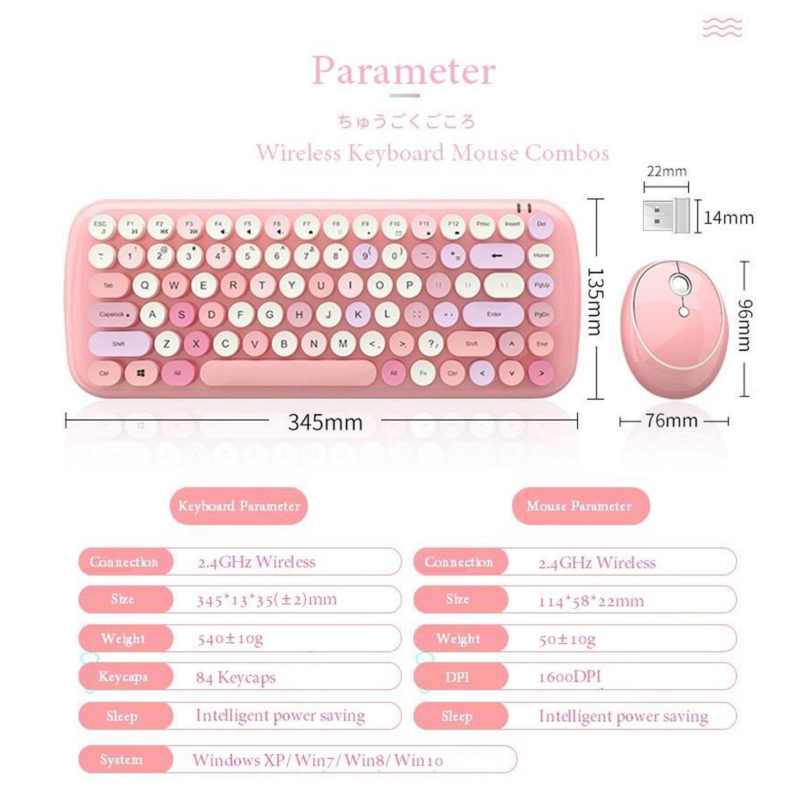 2.4G Wireless Keyboard & Mouse Combo Set USB Receiver For PC Laptop Desktop