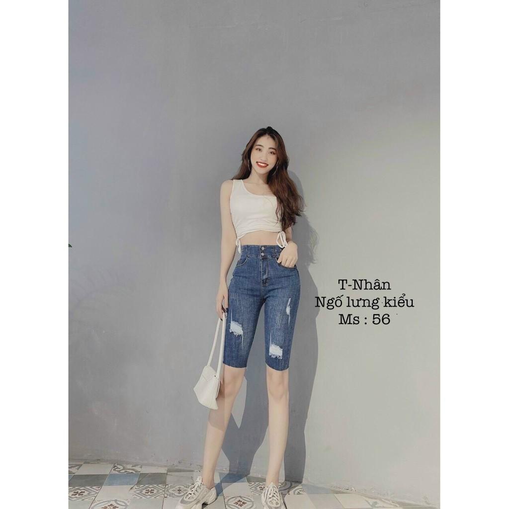 Quần Short Jean Nữ lưng cao King168 , Quần Sọt Nữ cao cấp NT570