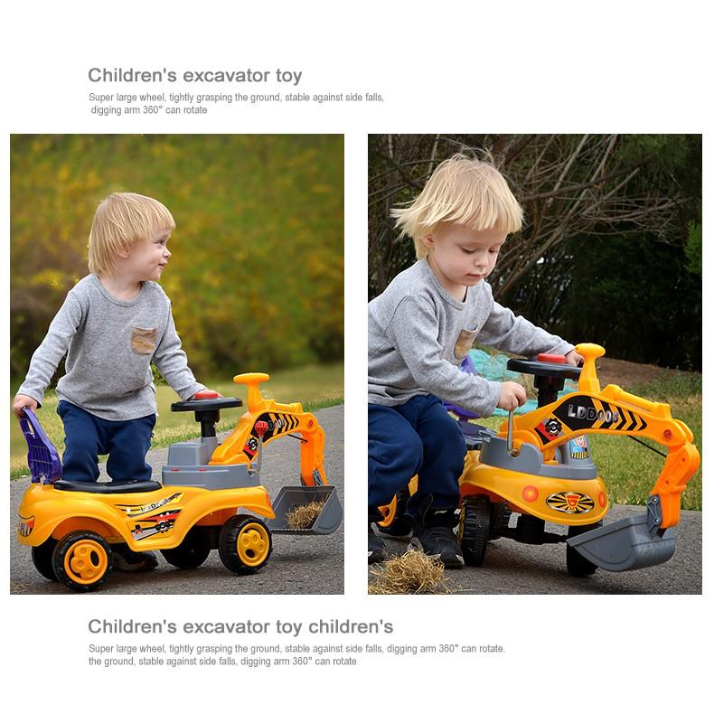 Bộ đồ chơi xe cẩu chòi chân cho bé từ 1 đến 3 tuổi phát triển trí thông minh vận động
