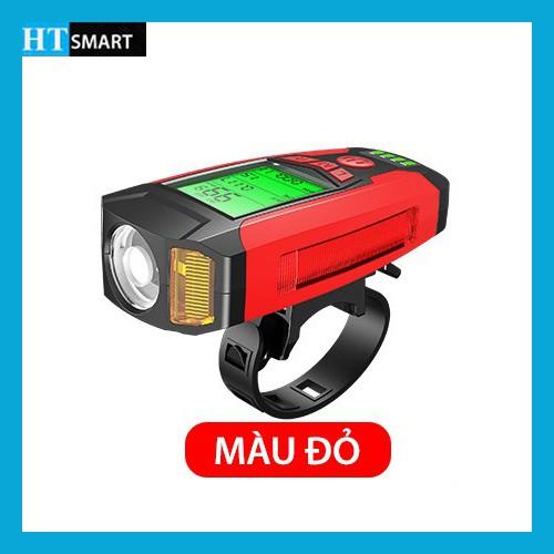 Đèn xe đạp siêu sáng đa năng có Đồng hồ đo tốc độ và Còi cao cấp