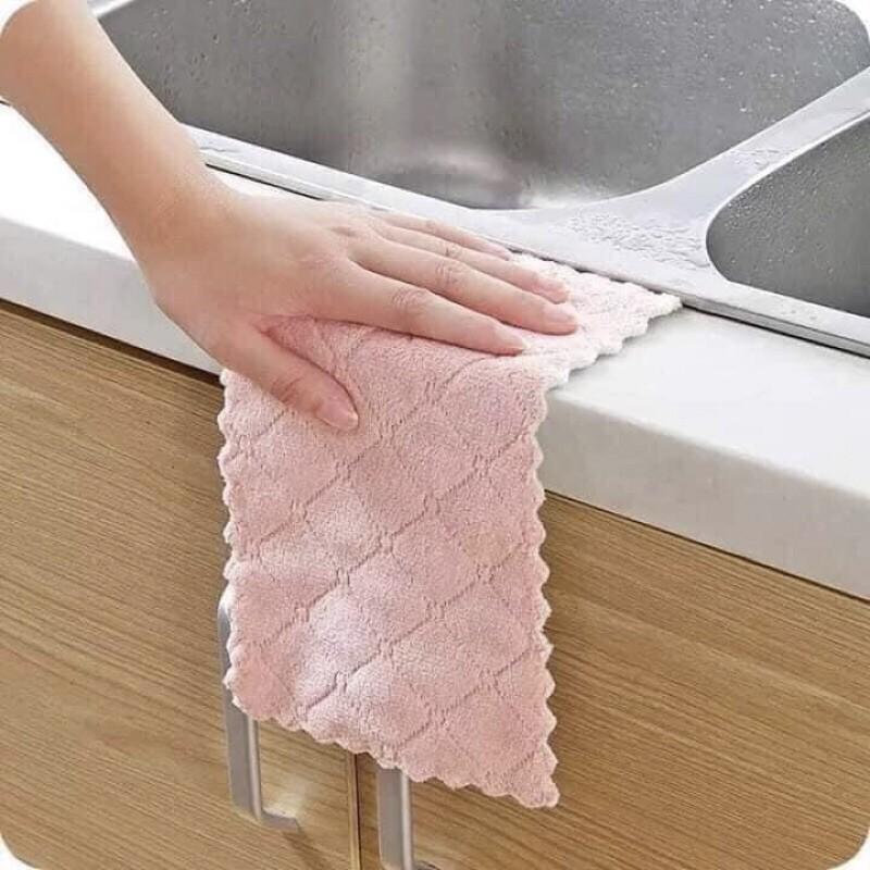 COMBO SET 10 CÁI KHĂN LAU ĐA NĂNG 2 MẶT NHUNG SAN HÔ MỀM MỊN