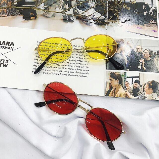 KÍNH RÂM KÍNH MÁT TRÒN ĐEN THẦY BÓI RETRO TRÒN HOTREND SANG CHẢNH