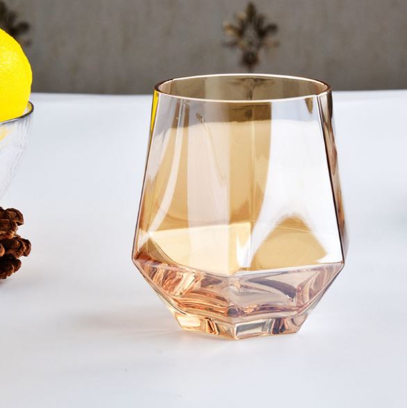Set 4 cốc thủy tinh 4 mầu cao cấp sang trọng, phong cách châu âu