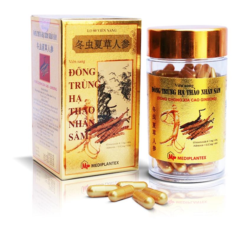 ĐÔNG TRÙNG HẠ THẢO Chai 80 Viên - Mediplantex