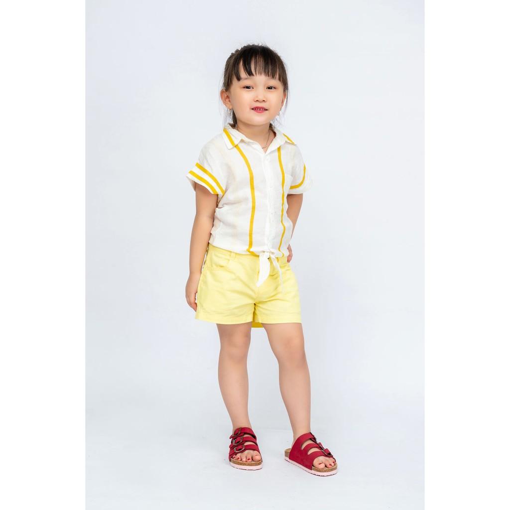 Dép Trẻ Em Đế trấu Da Bò Thật nguyên tấm Mã Baby 03