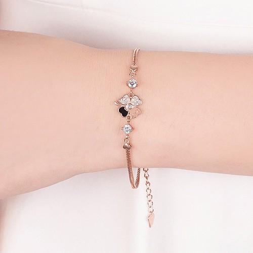 Lắc tay cỏ 4 lá may mắn Love BHLT62