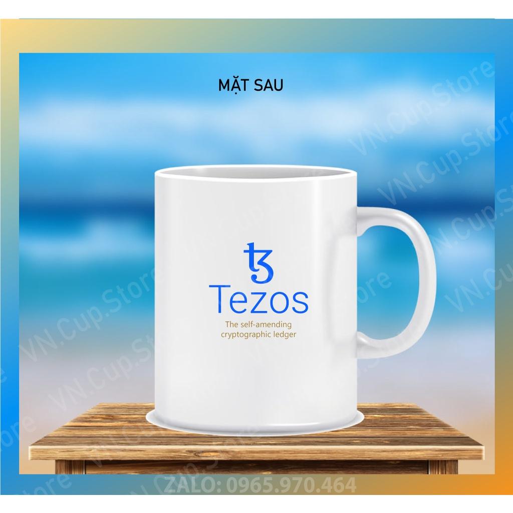 Ly Sứ, Cốc Sứ in Họa Tiết Đồng Coin Tezos - In Hình Ảnh, Logo Theo Yêu Cầu - In Hình CÁ NHÂN, LỚP, NHÓM, CÔNG TY