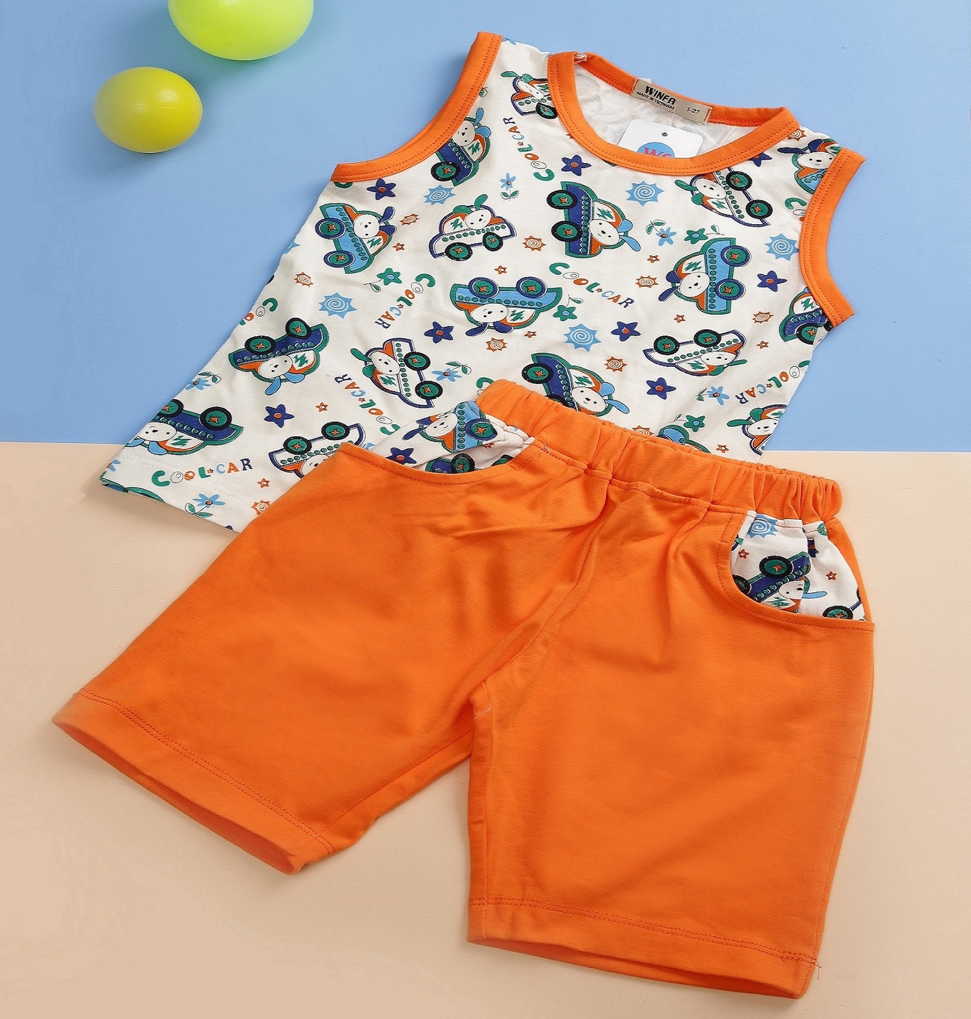 COMBO 2 BỘ QUẦN ÁO TRẺ EM COTTON WINFA - 2 MÀU