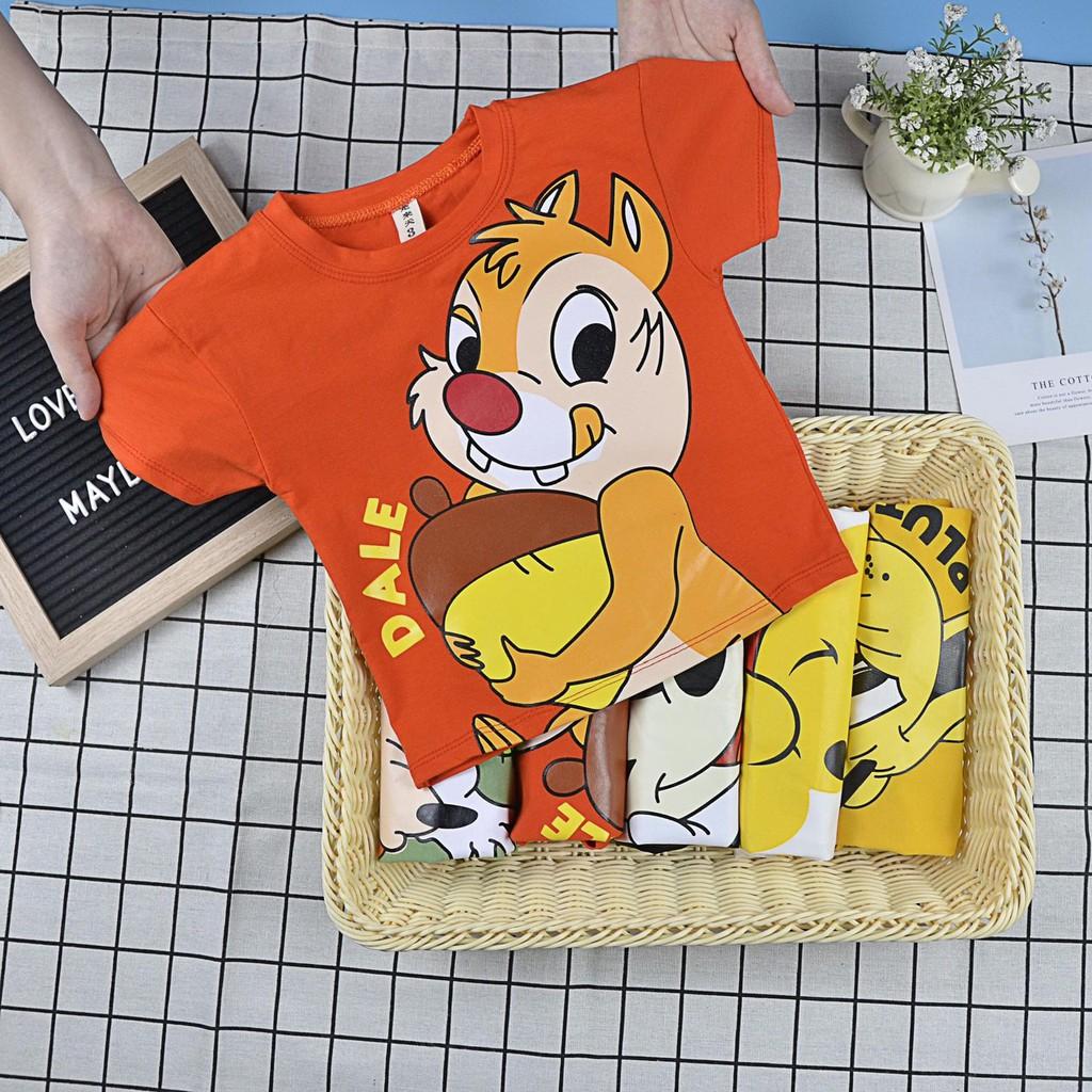 ÁO THUN CHO TRẺ EM,CHO BÉ GÁI VÀ BÉ TRAI ,IN HÌNH HOẠT HÌNH ĐÁNG YÊU TỪ 8KG ĐẾN 26KG