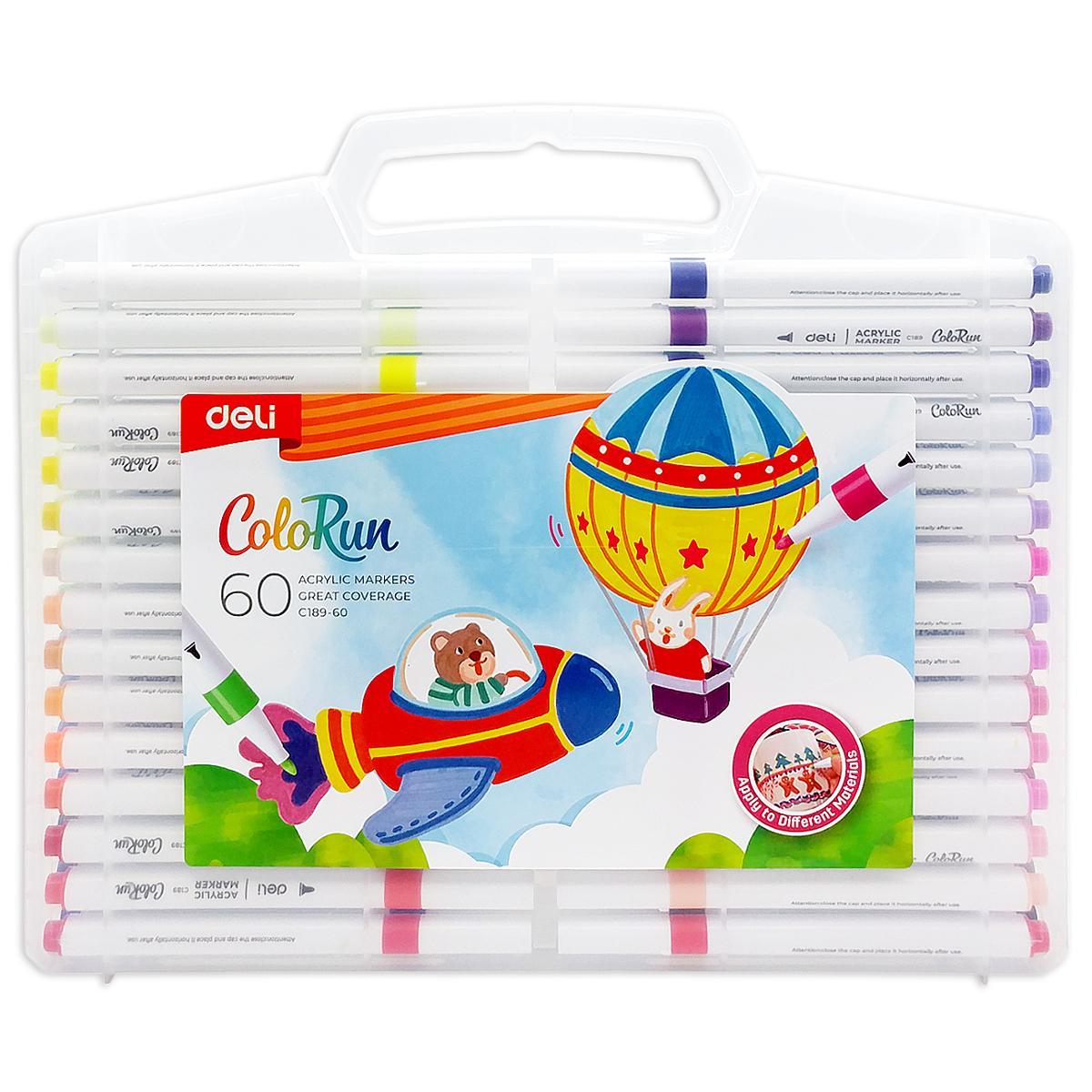 Hộp 60 Bút Marker Acrylic - Deli EC189-60