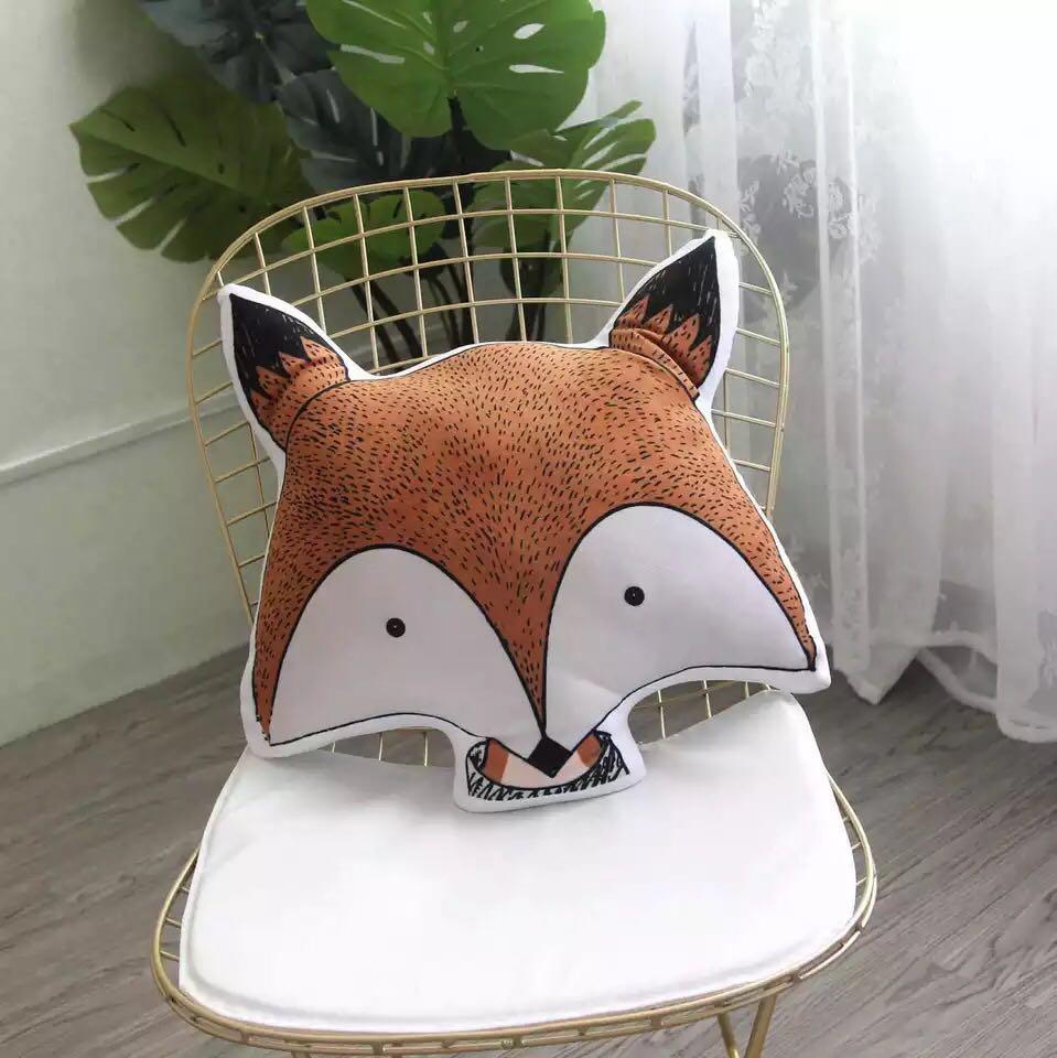 Phong Cách Bắc Âu Trang Trí Fox Đệm Gối Cho Bé Phòng Mầm Non Trang Trí Động Vật Đệm Gối Dành Cho Mẫu Giáo Căn Phòng Bé Gái Sofa Trang Trí