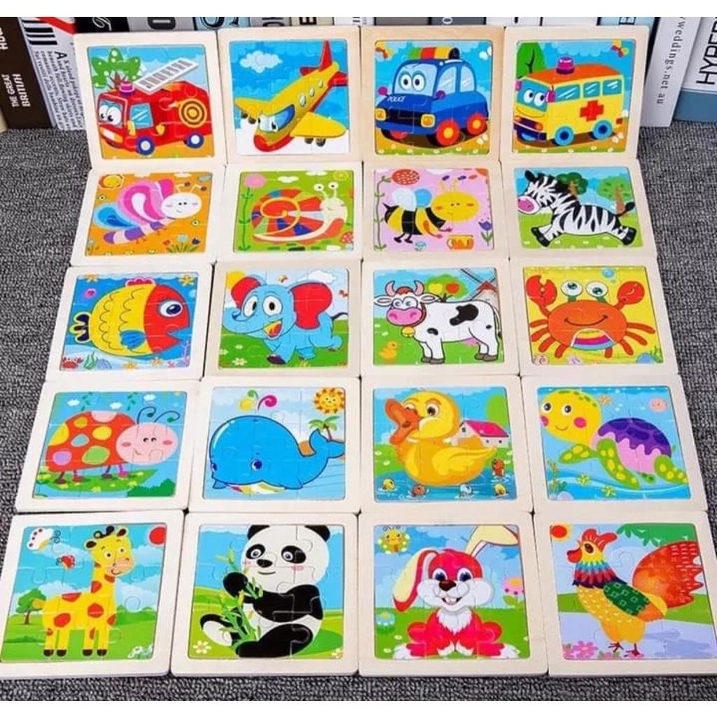 Tranh Ghép Gỗ 9 Miếng Cho Bé Tư Duy Sáng Tạo