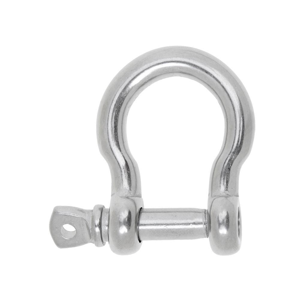 4Pcs 6mm 8mm Boat Marine D Ring Anchor Bow Shackles - 304 Stainless Steel