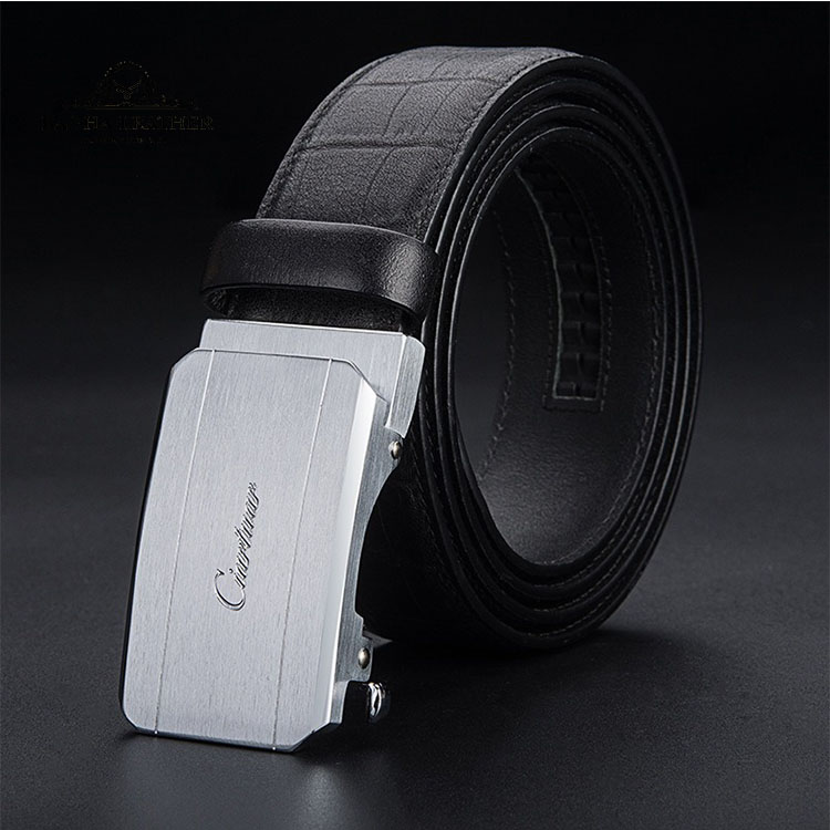 Ciartuar Thắt Lưng Nam Cao Cấp BH157 Dây Lưng Da Bò Vân Cá Sấu Khóa Tự Động Sang Trọng &amp; Đa Năng Hộp Quà Tặng Sang Trọng