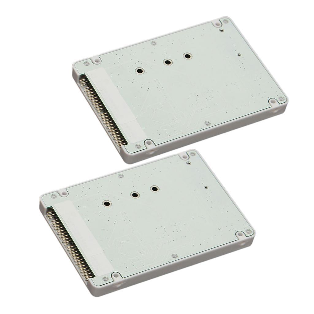 2Pack M.2 NGFF  SSD to 2.5 SATA Adapter Card with Case 100*70*10mm White