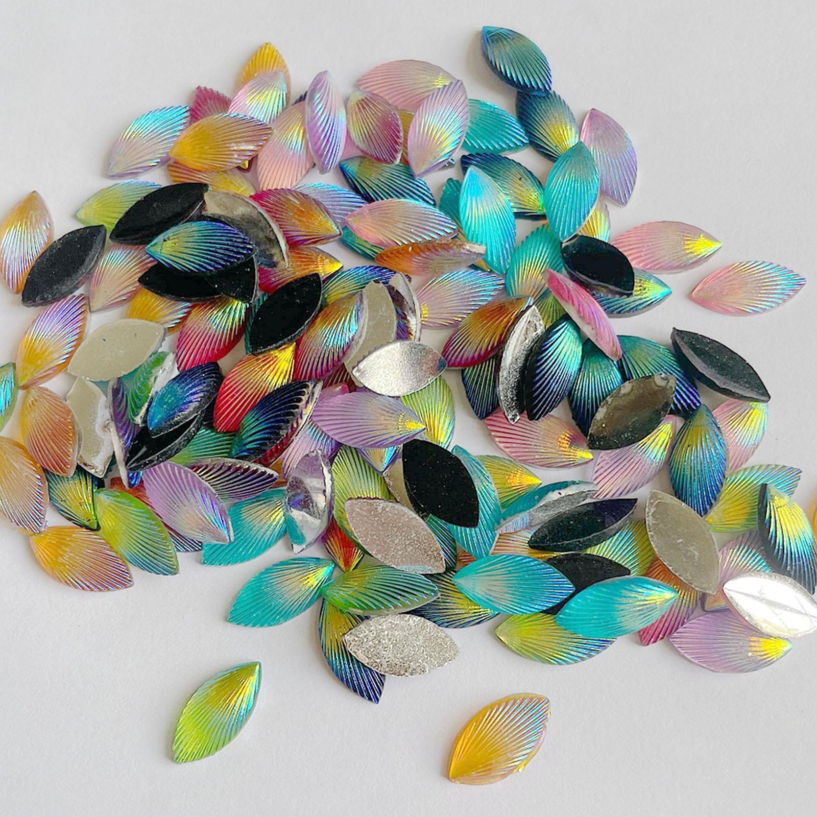 200 Pcs Mixed Colors Rhinestone Stained Glass for Art Flowerpots Decoration