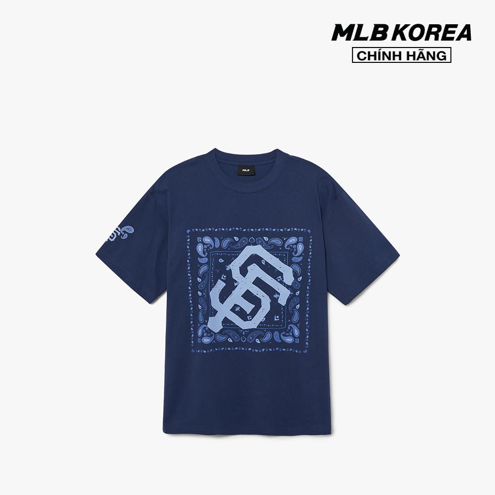 MLB - Áo thun unisex cổ tròn tay ngắn Paisley Big Logo One Point 3ATSI0133