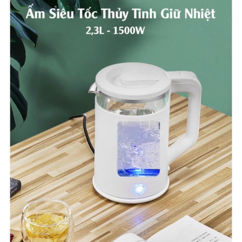 Ấm Siêu Tốc Thủy Tinh 2.5L Công Suất Lớn 1500W - Ấm Đun Nước Pha Trà Siêu Nhanh - Bình Đun Siêu Tốc Cao Cấp Hàn Quốc - HÀNG CHÍNH HÃNG MINIIN