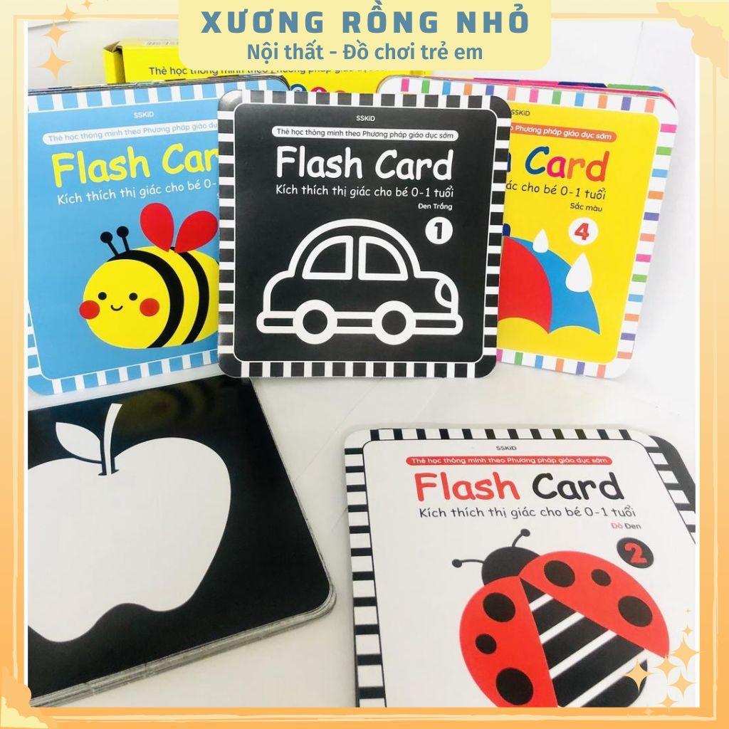 Trọn bộ Flash Card thẻ kích thích thị giác cho trẻ sơ sinh 0-1 tuổi, thẻ thị giác đen trắng, Flashcard Glenn Doman