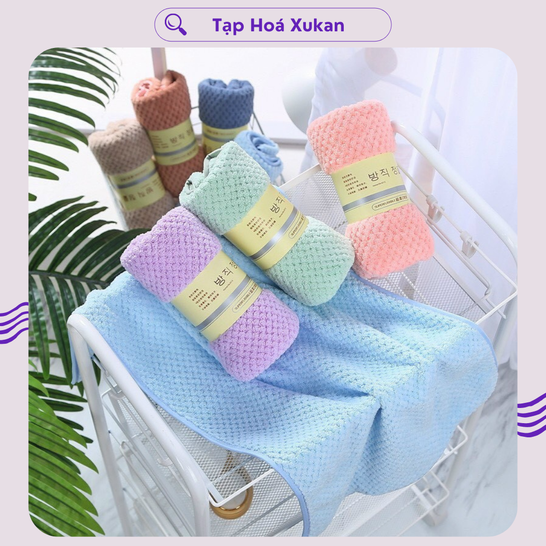 Combo 5 Khăn Mặt Bông Phong Cách Hàn Quốc Siêu Thấm Hút Cực Mịn