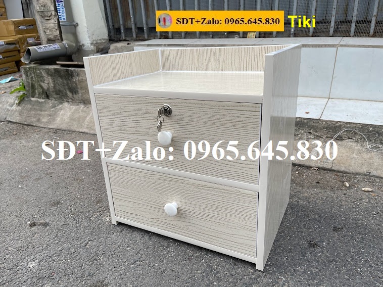 Tủ, Kệ Đầu Giường Nhựa Đài Loan Cao 45,5cm Ngang 40 Sâu 32,5cm Màu Gỗ Sồi 948