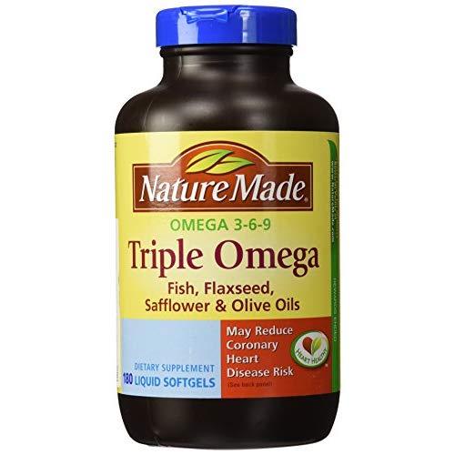 Viên Uống Nature Made Triple Omega 3-6-9 Từ Dầu Cá, Hạt Lanh, Hoa Rum & Ôliu