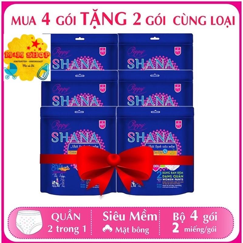 Mua 4 tặng 2 Băng vệ sinh Quần Shana Freesize Siêu mềm Siêu thấm