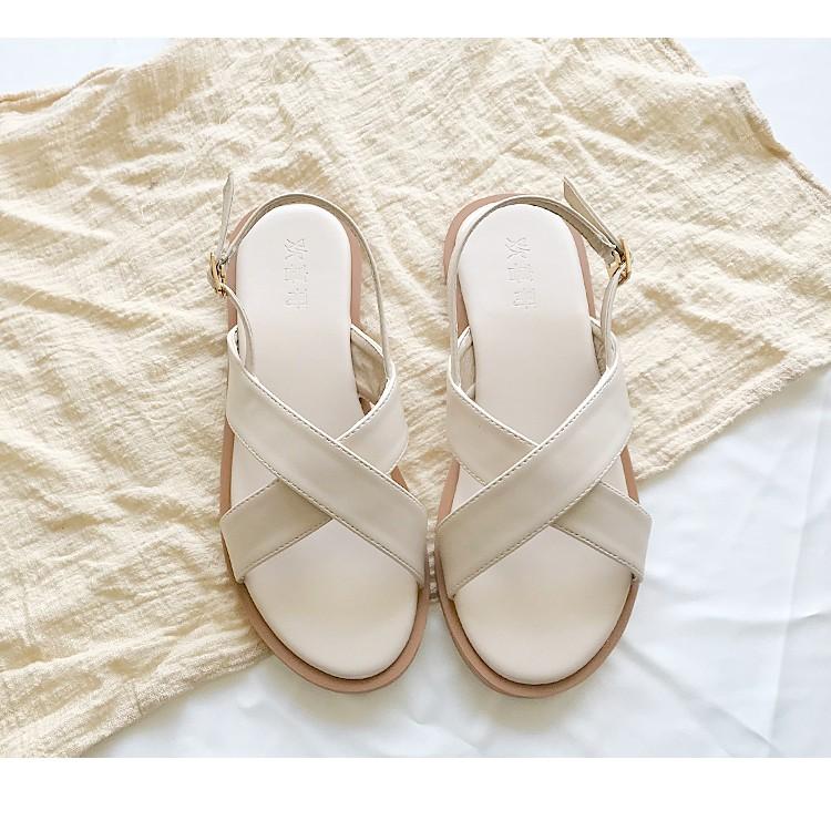 Sandal Nữ Màu Kem Hàng Đẹp Mã L_CS15