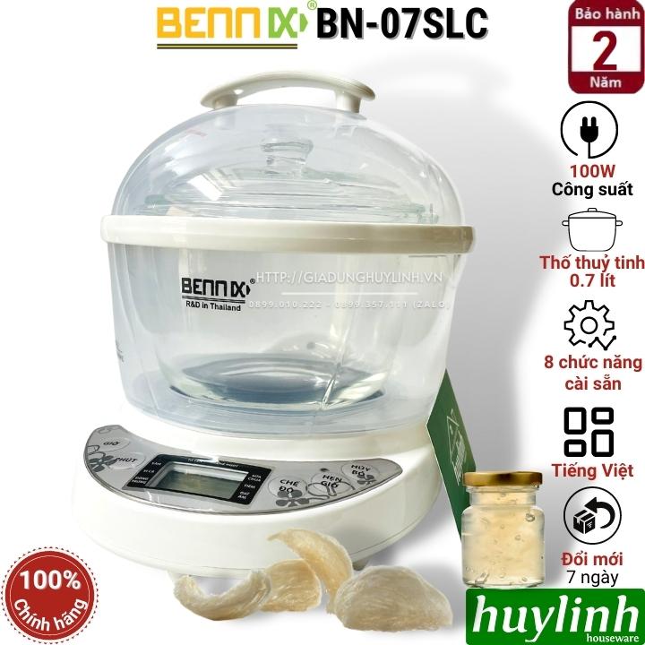 Nồi chưng yến, nấu cháo chậm thố thuỷ tinh Bennix BN-07SLC - Dung tích 0.7 lít - Hàng chính hãng