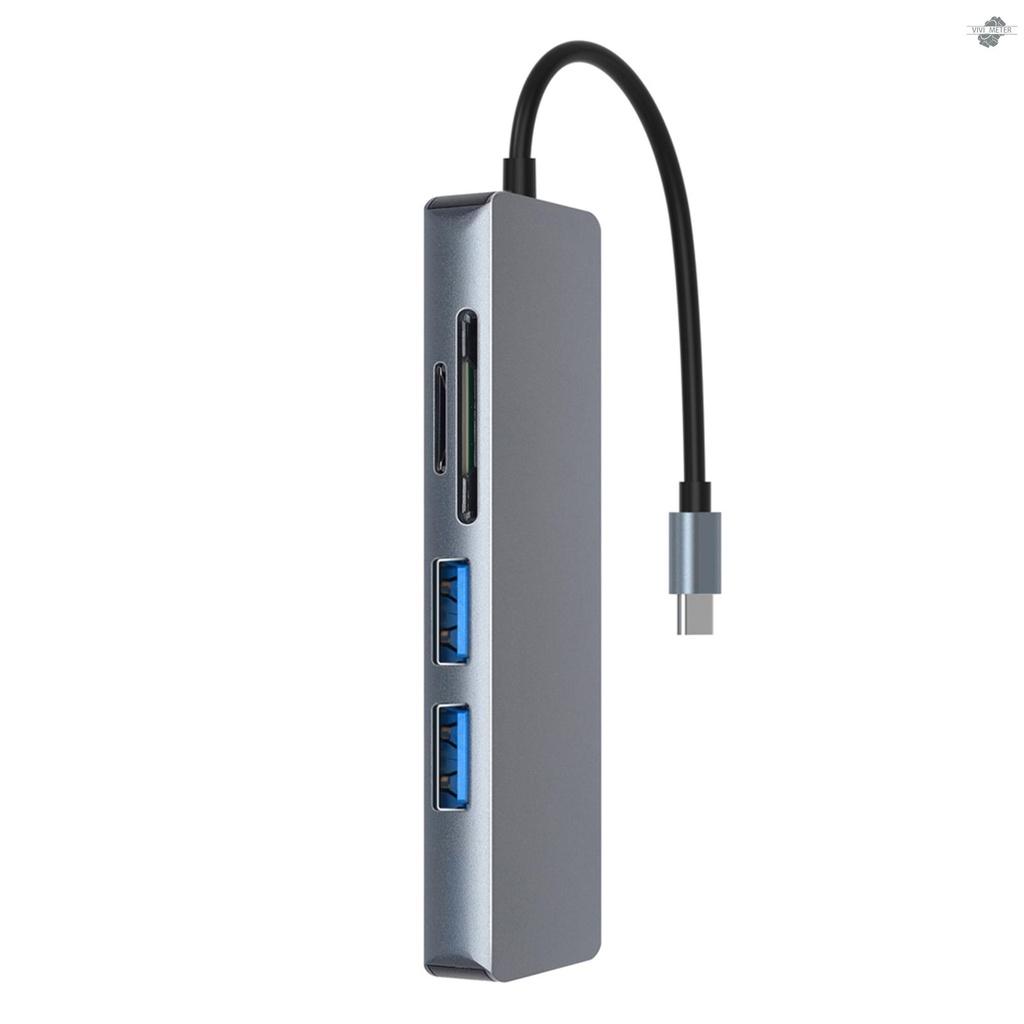 Đầu Đọc Thẻ Nhớ Tf Đa Năng 5 Trong 1 Tc18 Usb Type C Sang Hd Usb3.0 Cho Laptop