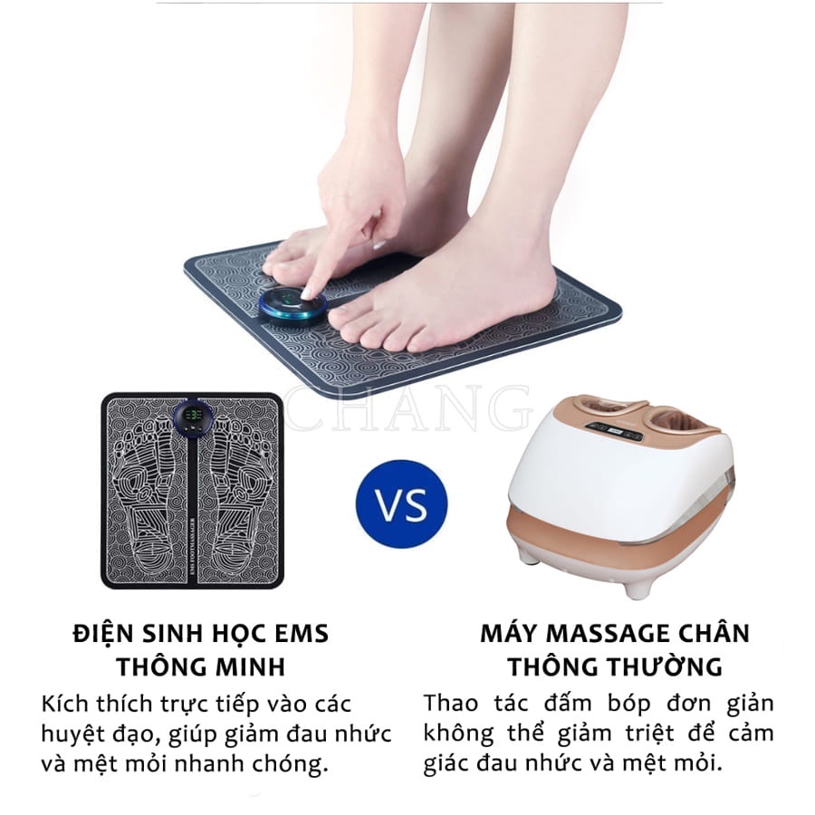 Thảm Massage Chân EMS Giúp Lưu Thông Khí Huyết, Giảm Đau Mỏi Chân, Chăm Sóc Sức Khỏe, Pin Sạc loại tốt