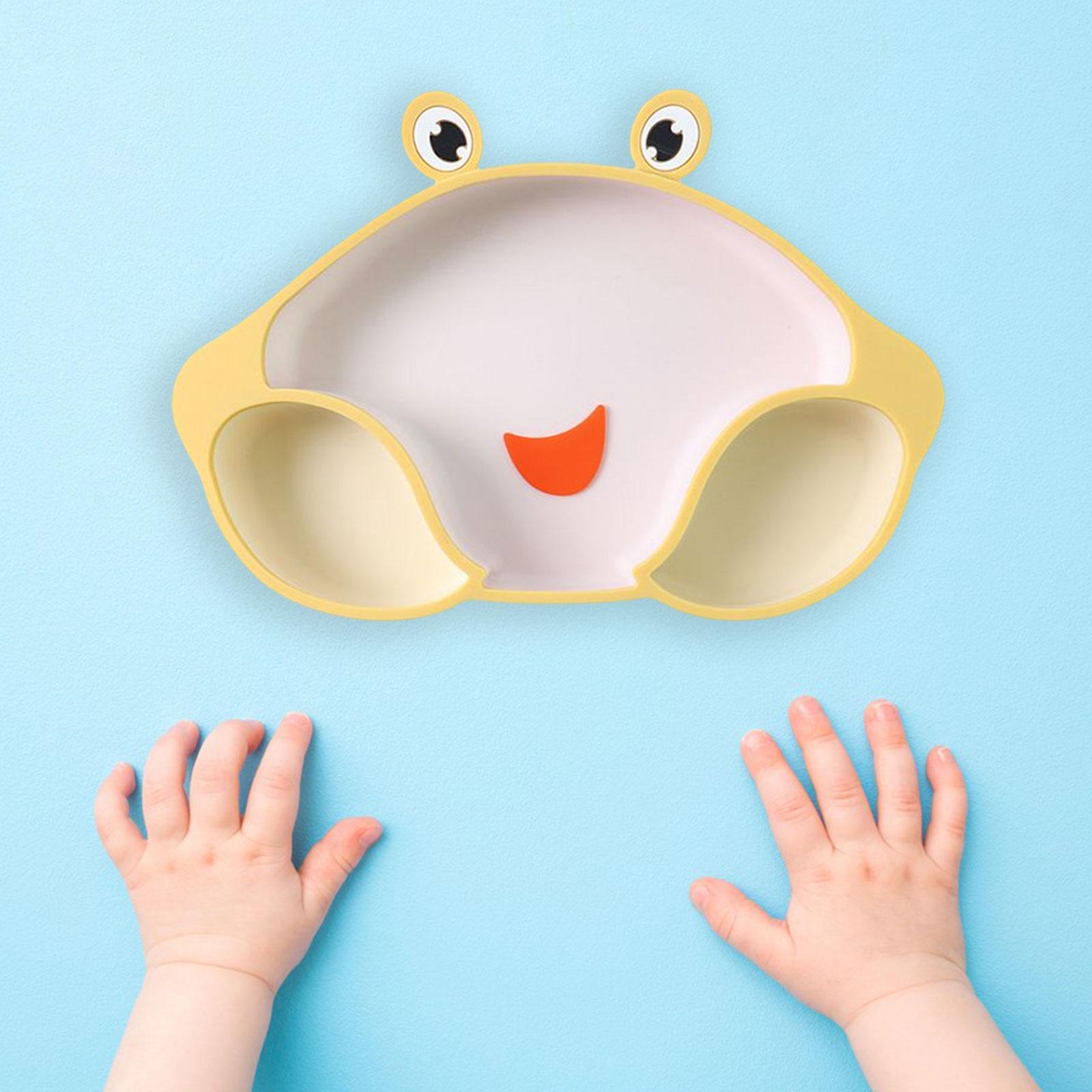 2 Pieces Silicone Suction Divided Plate Placemat Training Feeding Tablewares