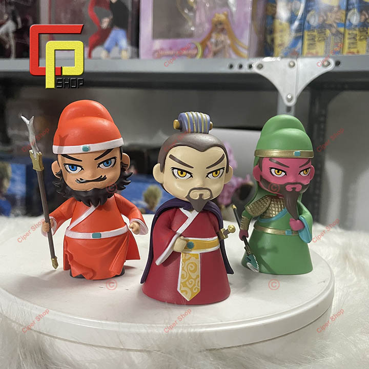 Mô hình Lưu Bị - Quan Vũ - Trương Phi Chibi - Mô hình Tam Quốc - Mini Figure