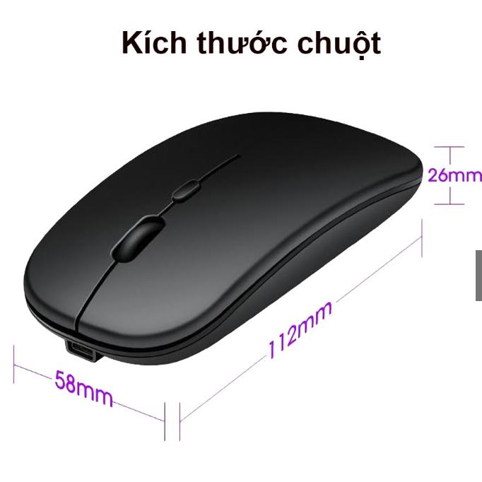 Chuột không dây pin sạc 2.4GHz P1 siêu mỏng kHÔNG gây tiếng ồn sạc 1 lần dùng 1 tuần