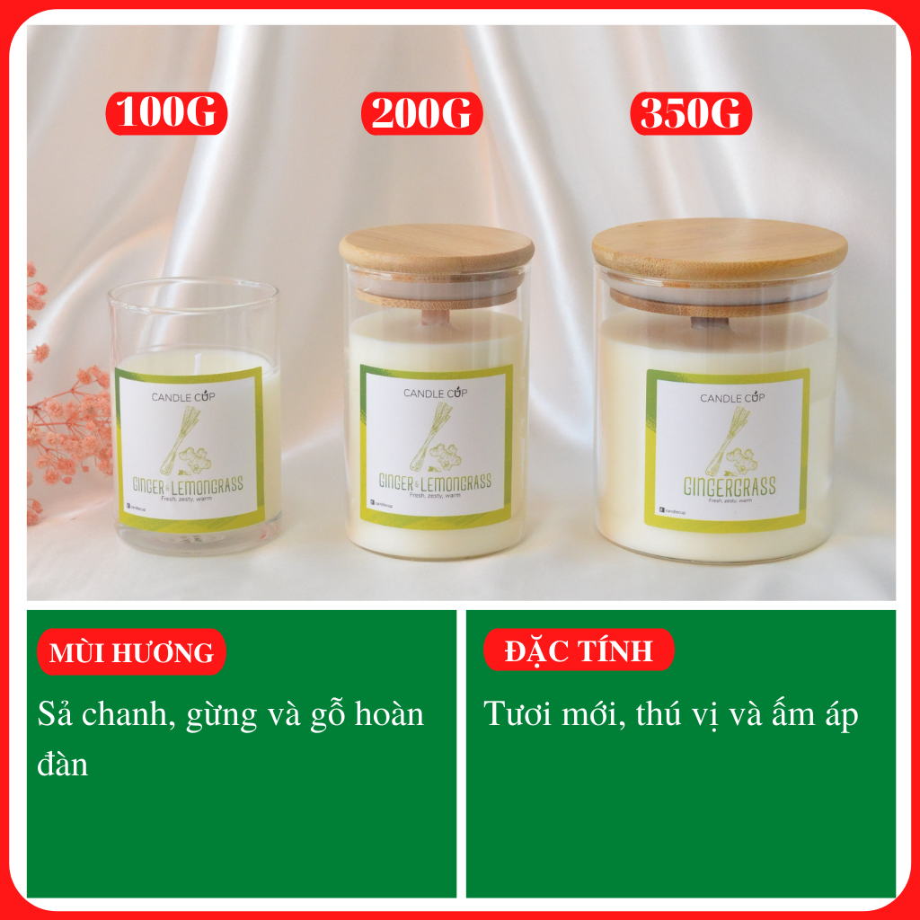 Nến Thơm Candle Cup - Mùi GINGERGRASS