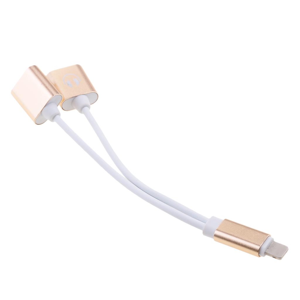 2 Pieces Headphones Charger & Audio Splitter Adapter For