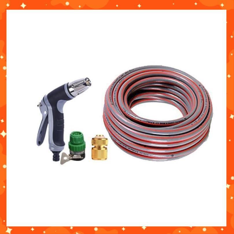 Bộ dây vòi xịt nước rửa xe,tưới cây tăng áp 3 lần 15m 206817