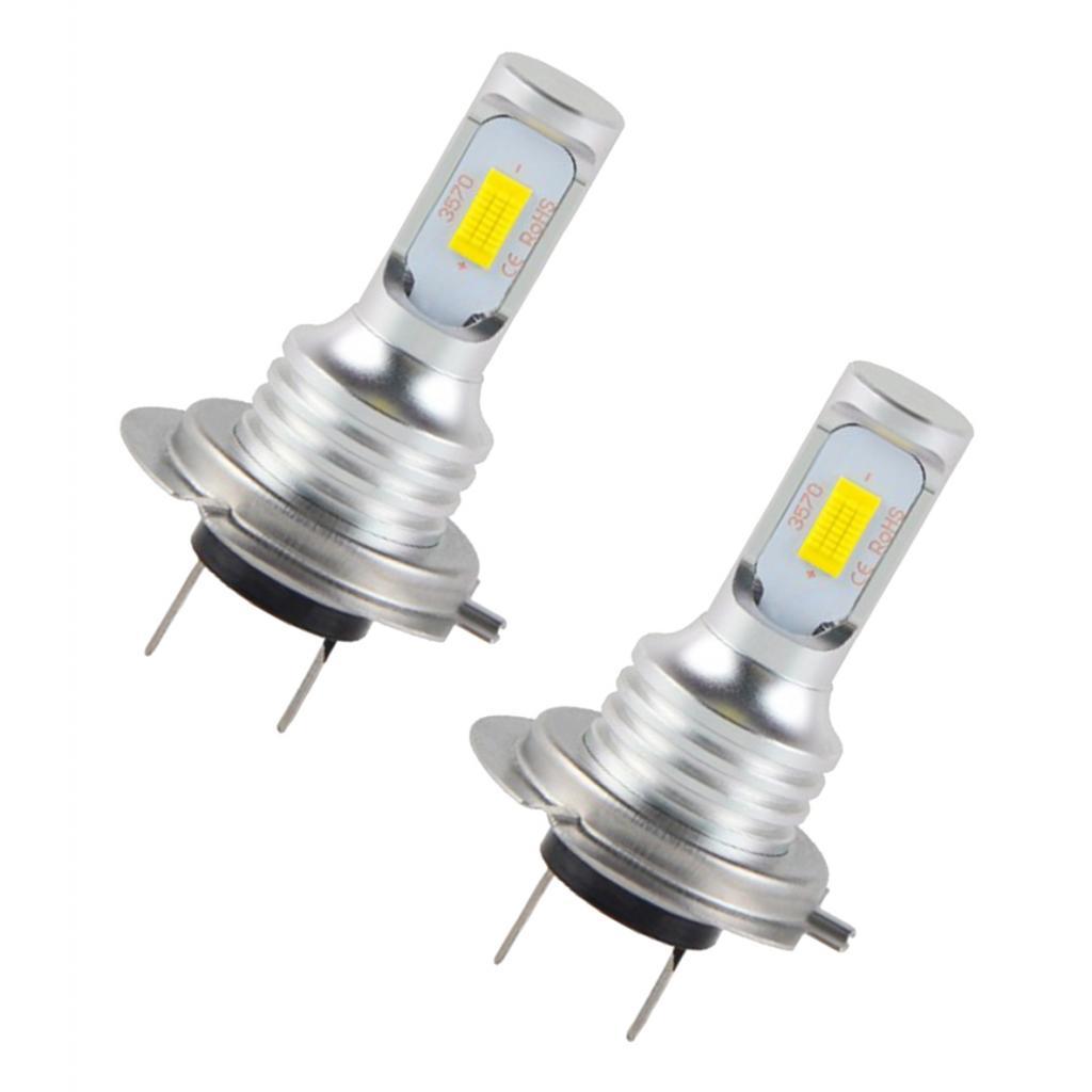 2 Pieces H7-3570 LED Headlights Bulb Kit High/Low Beam 80W 1500LM 6000K