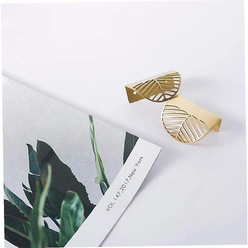 2PCS Hình dạng tấm tủ áo len đồng thau Dor nhà bếp tay cầm ngăn kéo cửa đồng
