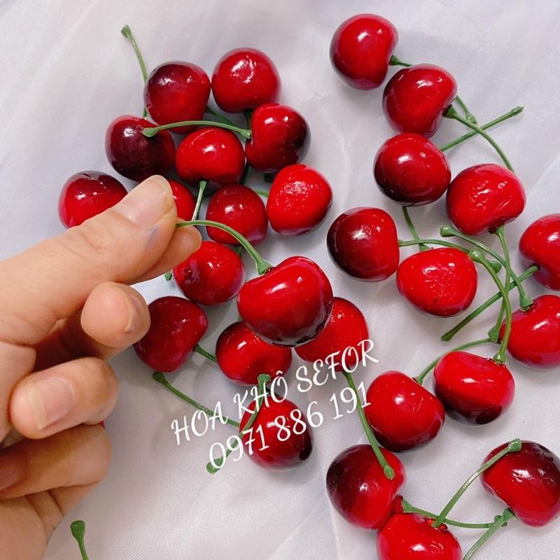 Quả Cherry nhân tạo Cherry phụ kiện chụp ảnh, decor sản phẩm