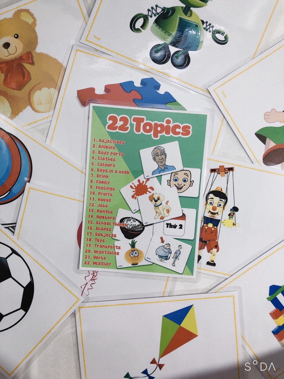 Flashcards 22 chủ đề dạy Tiếng Anh cho trẻ mầm non