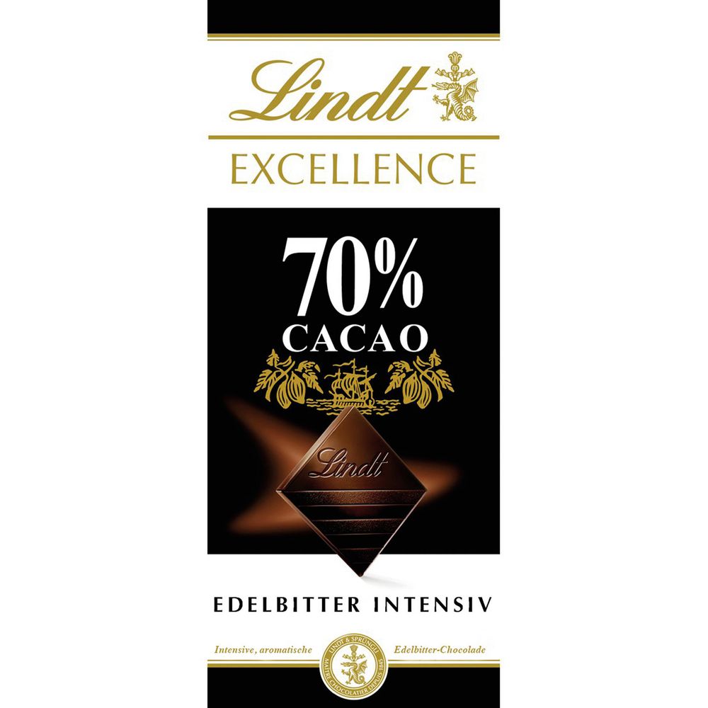 Chocolate Lindt Excellence vị đắng Cacao thanh 100gr - Nhiều độ đắng khác nhau