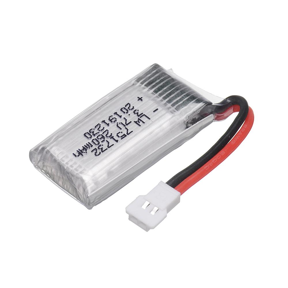 Ban đầu H8 Pin 3.7V 260mAh Cho Eachine H8 JJRC H2 H8 H48 H8 Mini RC Drone Phụ Tùng Pin 3.7V 751732 Màu sắc: 2 chiếc