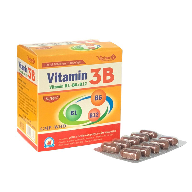 Vitamin 3B B1-B6-B12 Vinaphar - Dự phòng tình trạng thiếu hụt Vitamin nhóm B