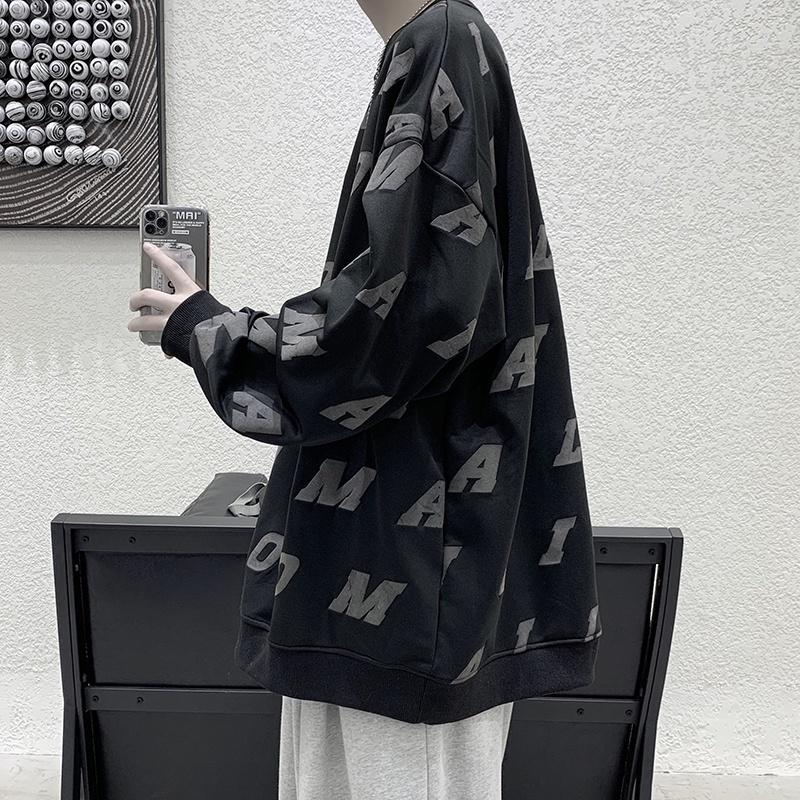 Áo sweater dáng rộng phong cách Harajuku Nhật Bản thời trang xuân thu xu thế mới 2021 dành cho nam giới